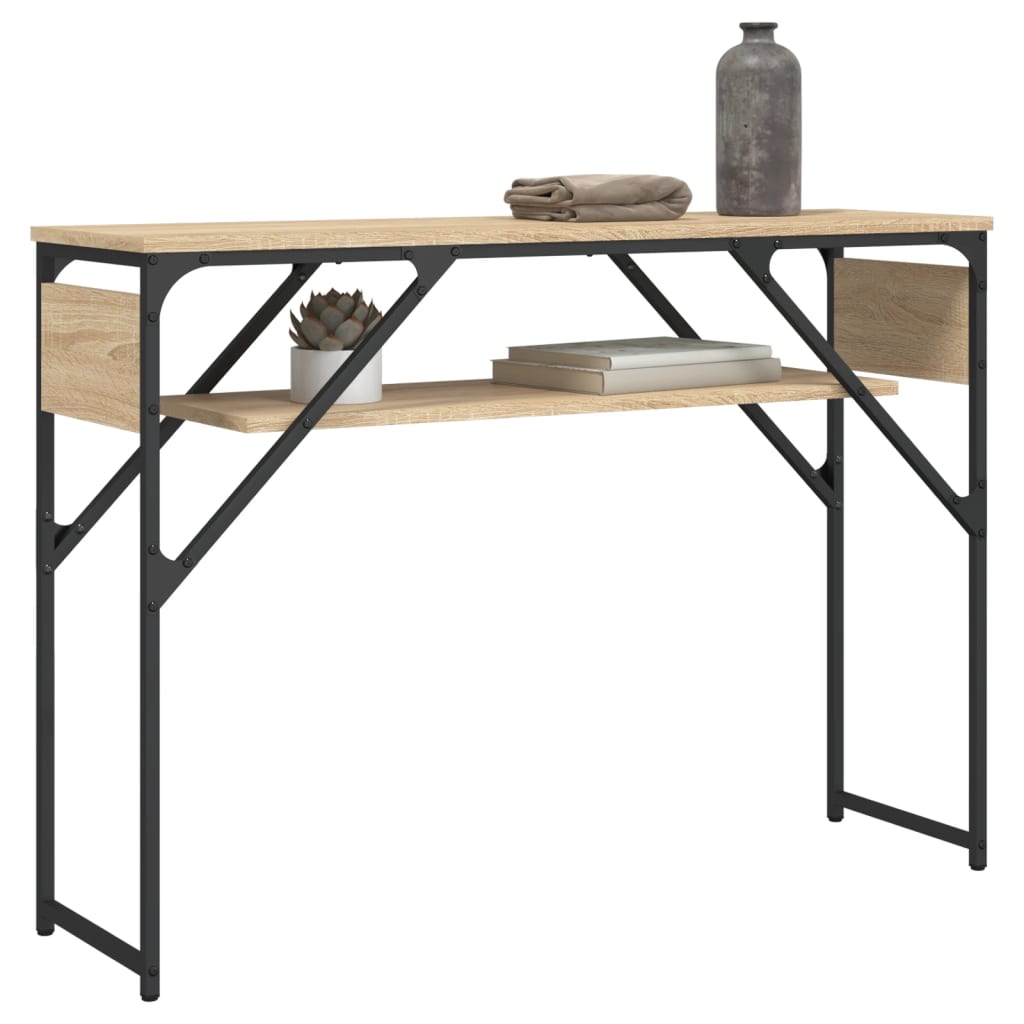 Console Table with Shelf Sonoma Oak 105x30x75cm Engineered Wood