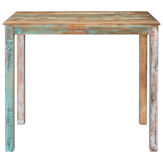 Bar Table 110 x 55 x 100 cm Solid Reclaimed Wood Multicolour