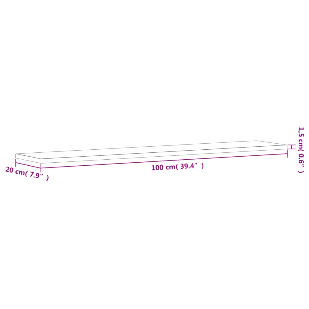 Wall Shelves 4 pcs Grey Sonoma 100x20x1,5 cm Engineered Wood