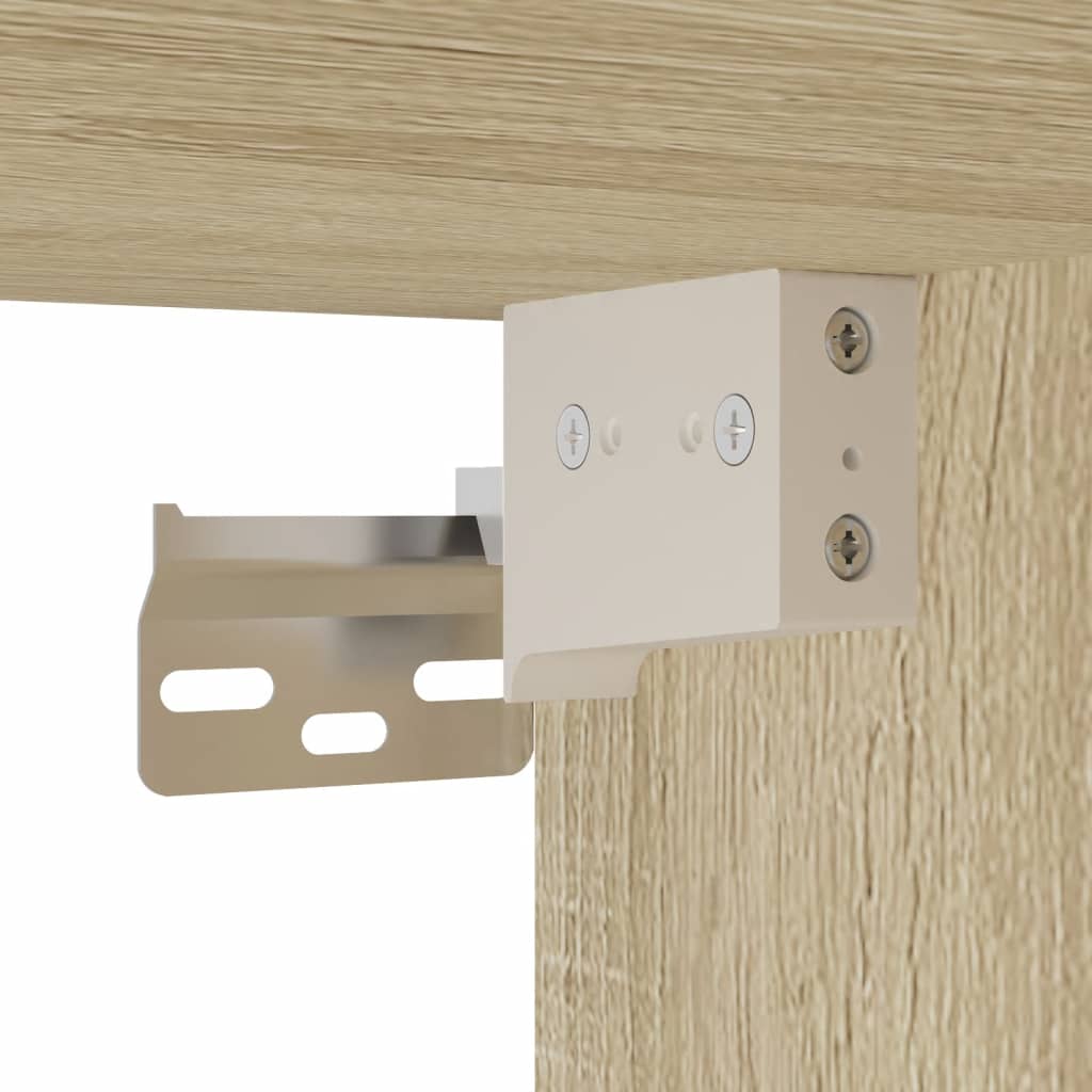 Bedside Cabinets with Glass Doors 2 pcs Sonoma Oak 35x37x35 cm