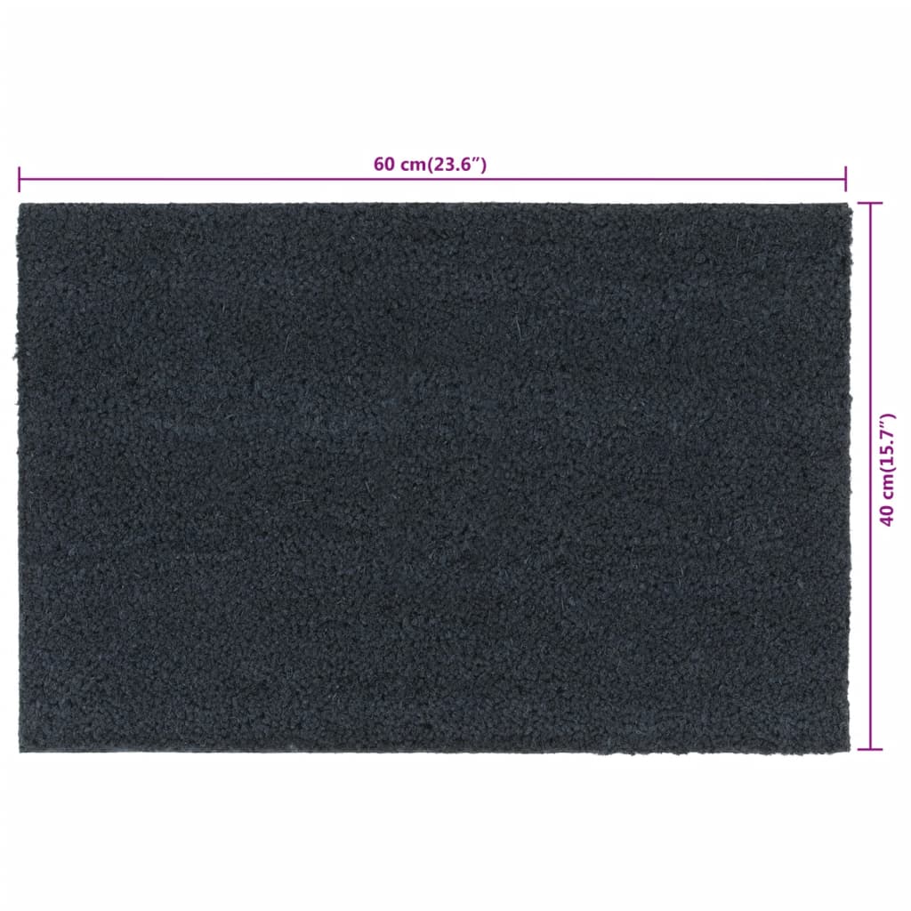 Door Mats 2 pcs Dark Grey 40x60 cm Tufted Coir