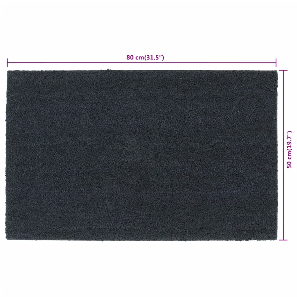 Door Mat Dark Grey 50x80 cm Tufted Coir