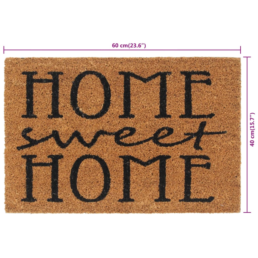 Door Mat Natural 40x60 cm Tufted Coir