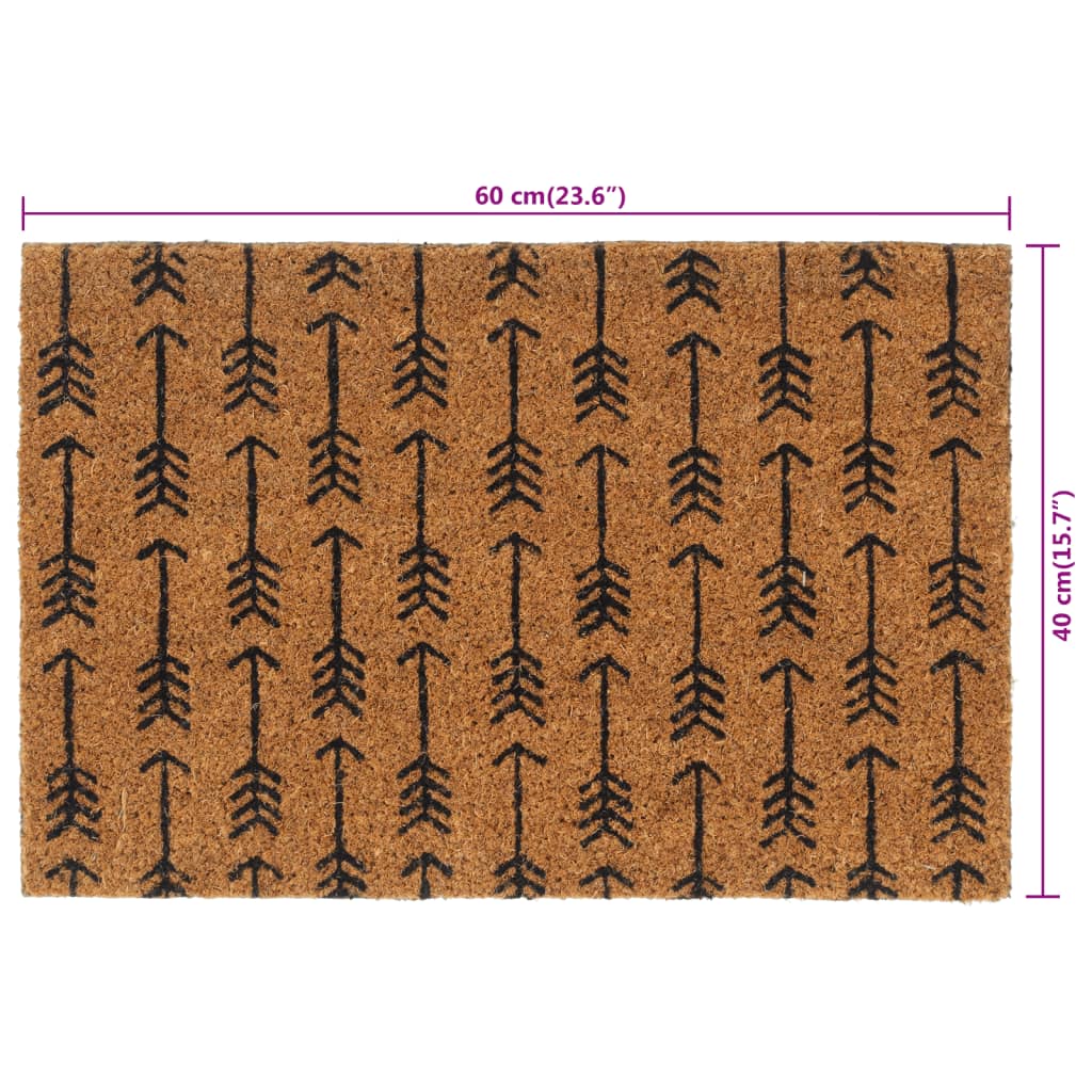 Door Mat Natural 40x60 cm Tufted Coir