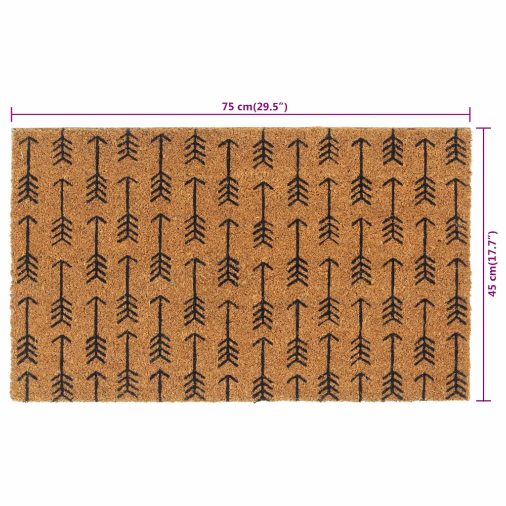 Door Mat Natural 45x75 cm Tufted Coir