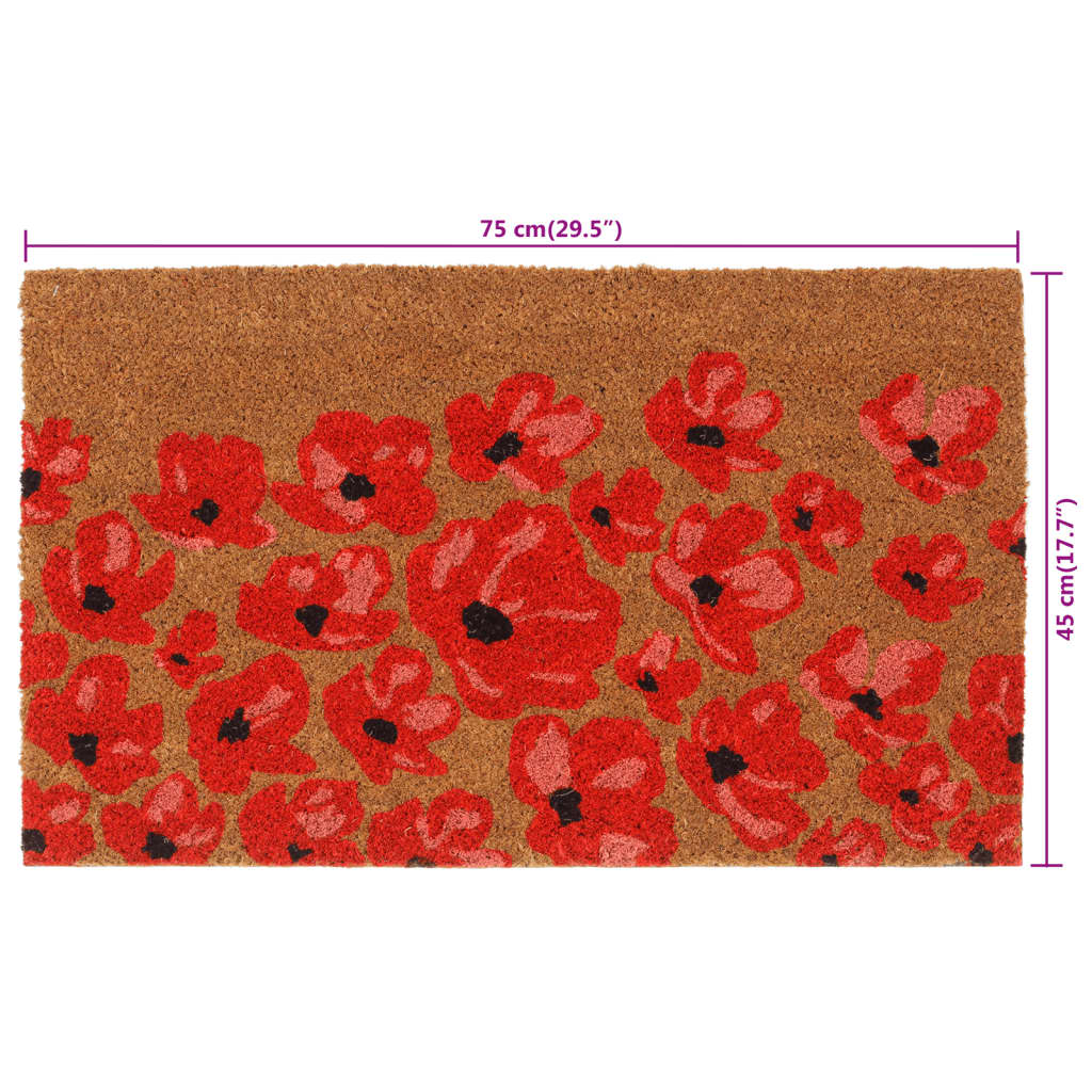 Door Mat Natural 45x75 cm Tufted Coir