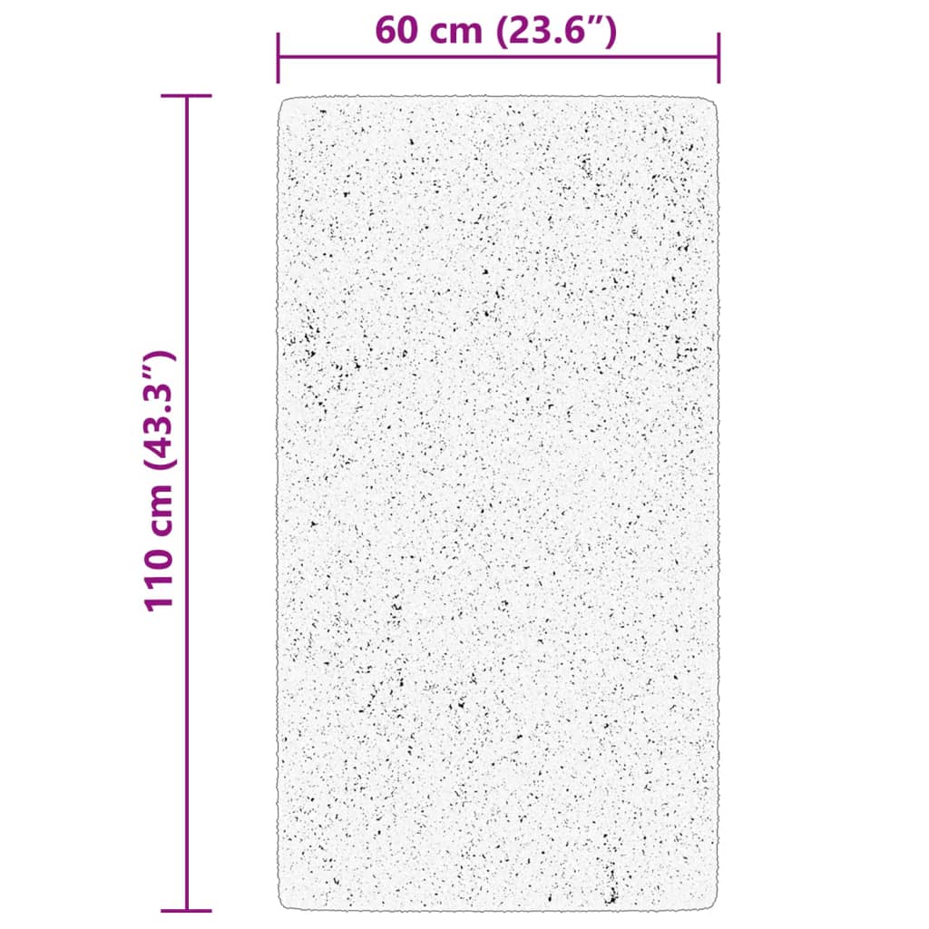 Rug HUARTE Short Pile Soft and Washable Cream 60x110 cm