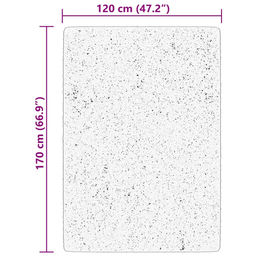 Rug HUARTE Short Pile Soft and Washable Cream 120x170 cm