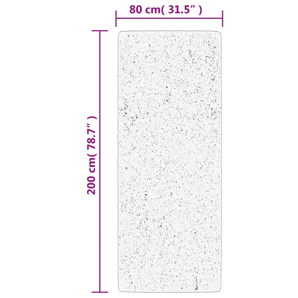 Rug HUARTE Short Pile Soft and Washable Sand 80x200 cm
