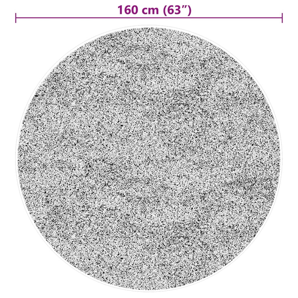 Rug HUARTE Short Pile Soft and Washable Grey Ø 160 cm