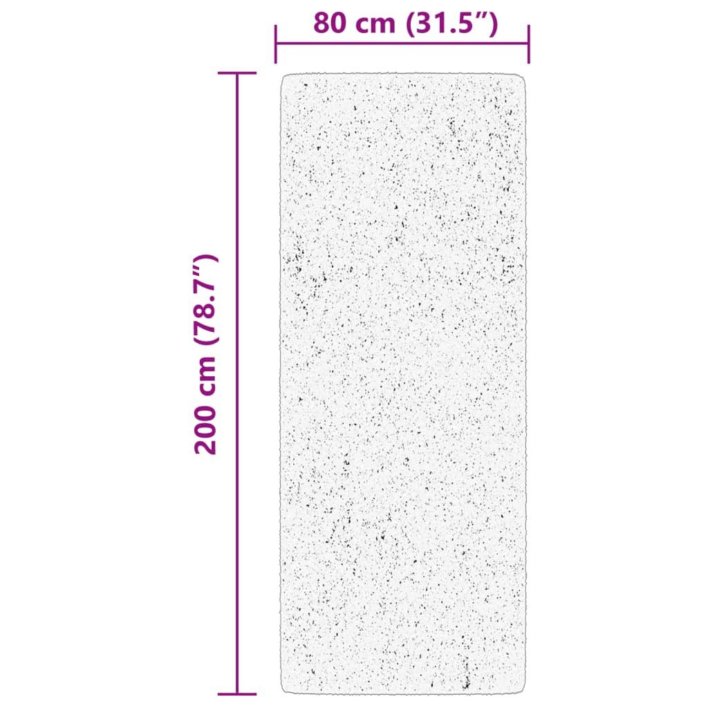 Rug HUARTE Short Pile Soft and Washable Forest Green 80x200 cm