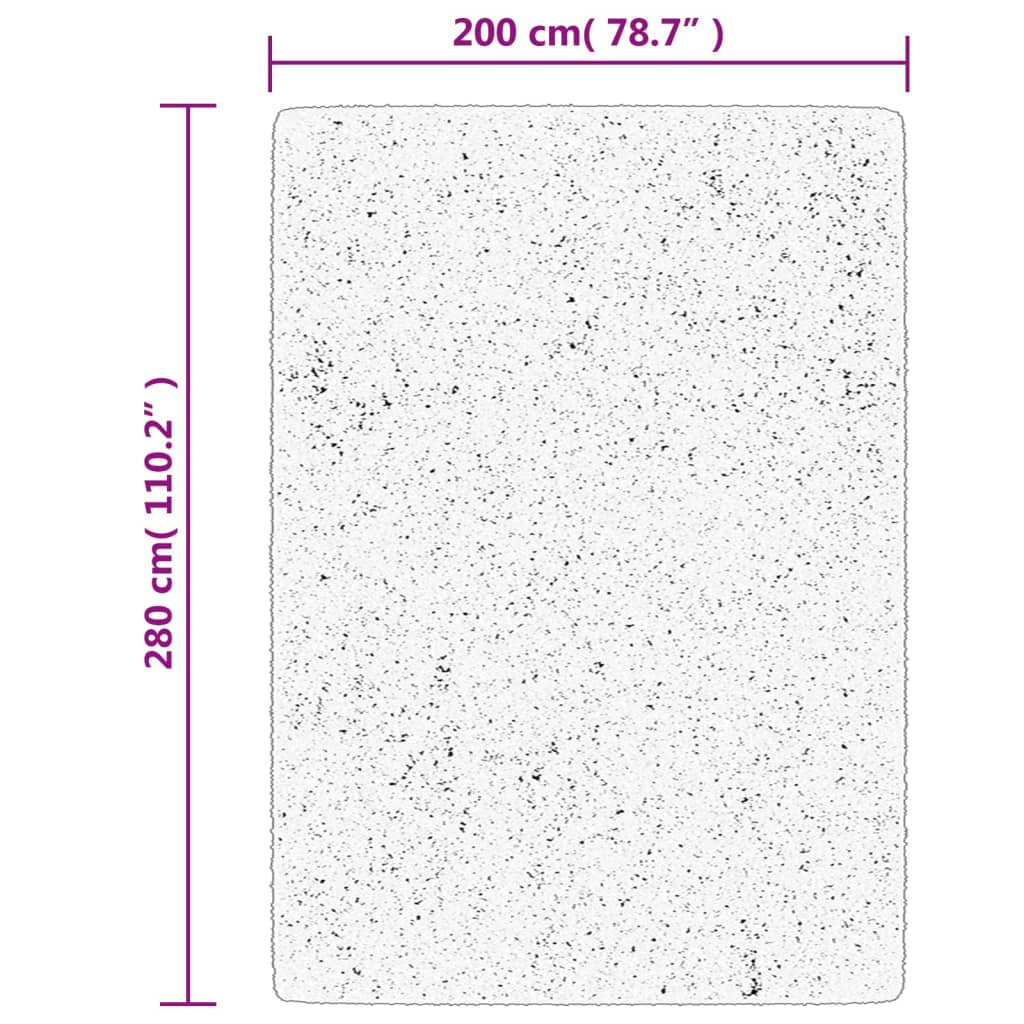 Rug IZA Short Pile Scandinavian Look Anthracite 200x280 cm
