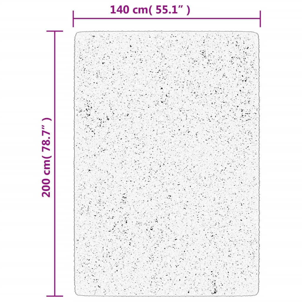 Rug IZA Short Pile Scandinavian Look Cream 140x200 cm