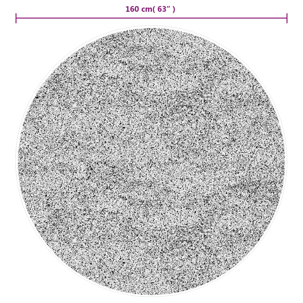 Rug IZA Short Pile Scandinavian Look Grey Ø 160 cm