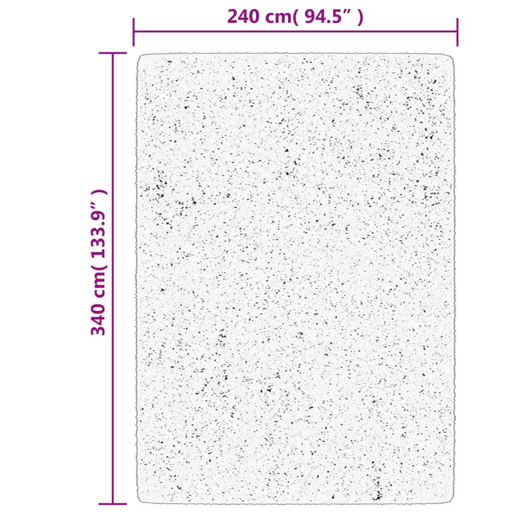 Rug OVIEDO Short Pile Anthracite 240x340 cm