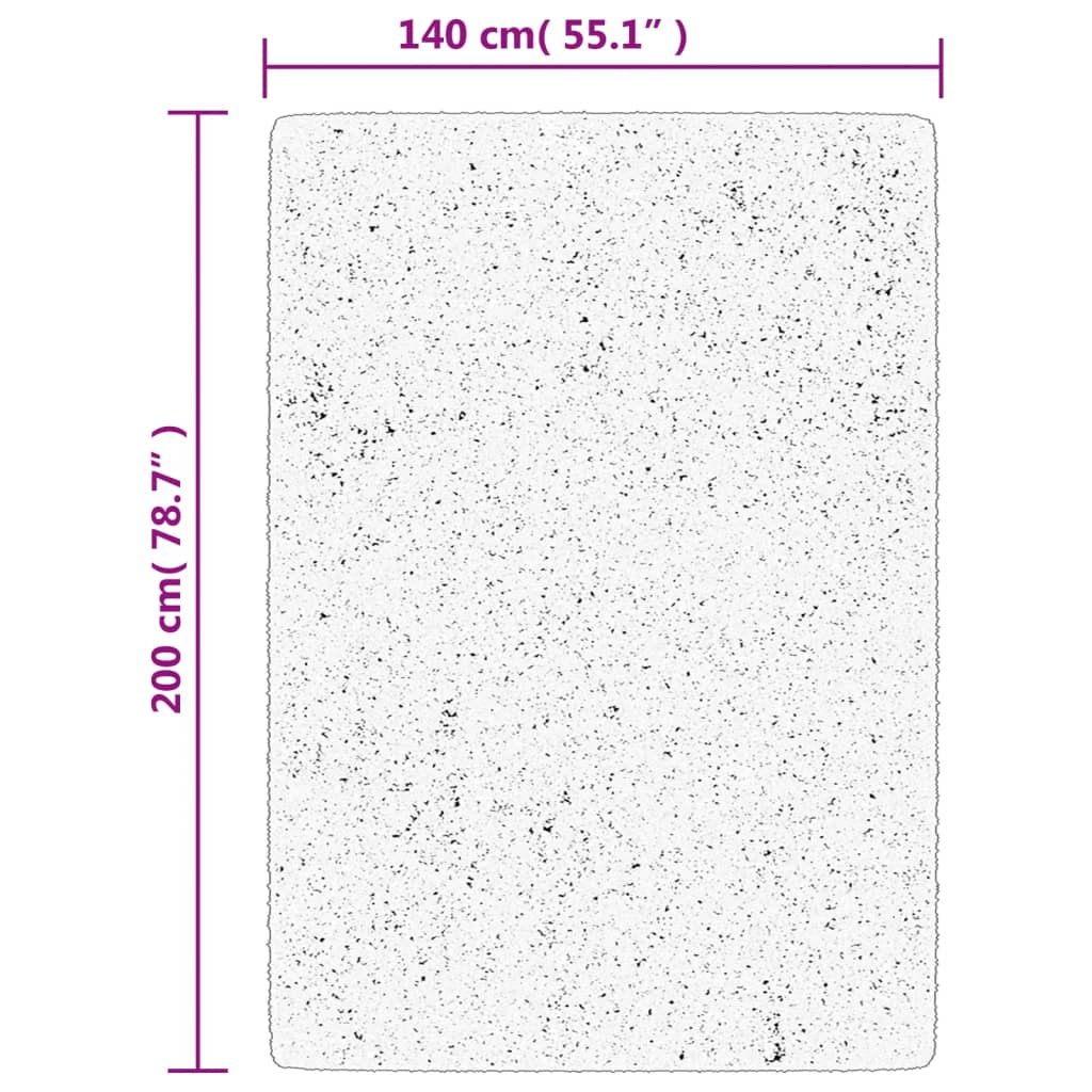 Rug OVIEDO Short Pile Cream 140x200 cm