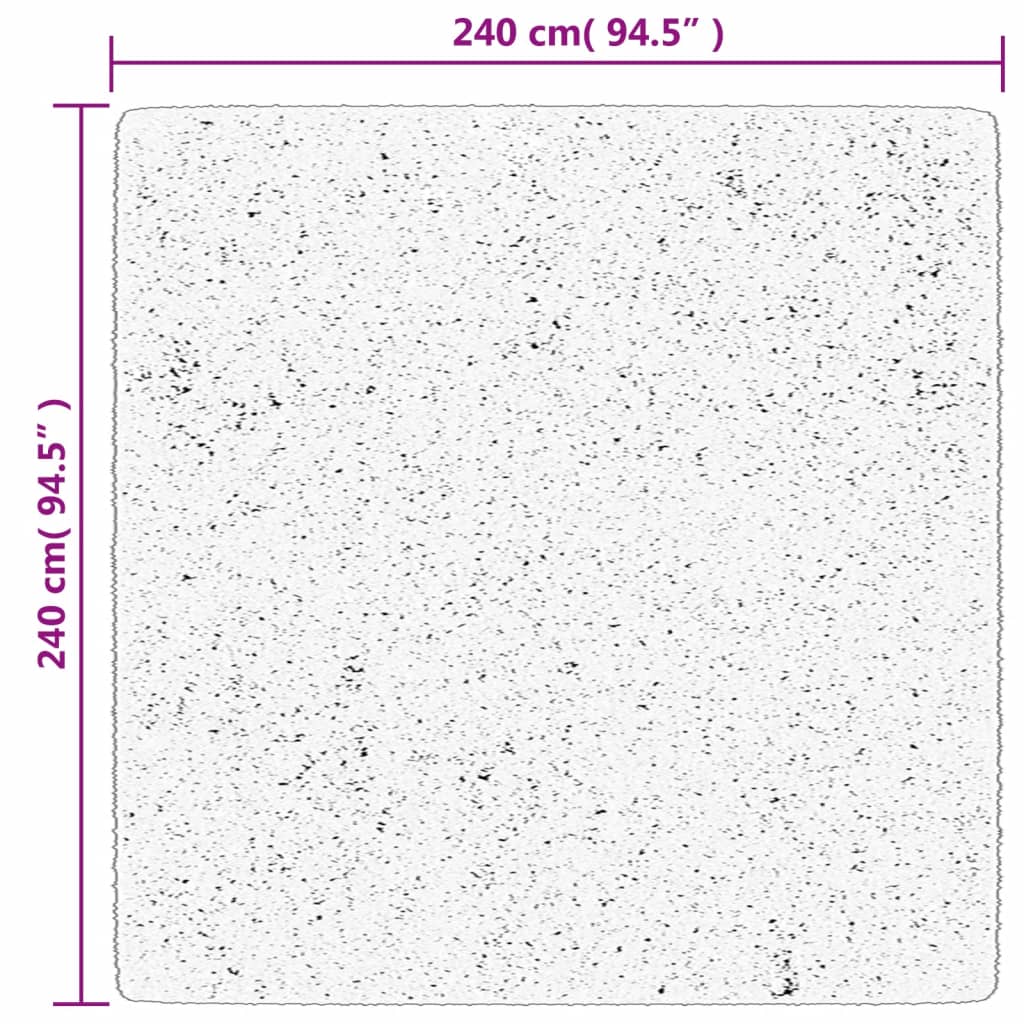 Rug OVIEDO Short Pile Black 240x240 cm