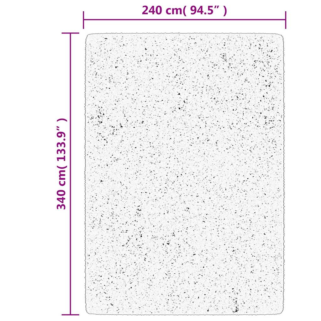 Rug OVIEDO Short Pile Black 240x340 cm