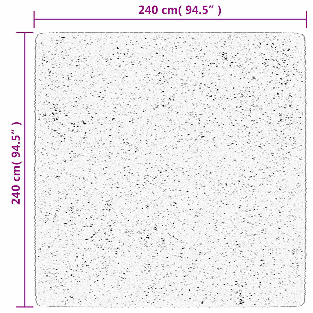 Rug OVIEDO Short Pile Turquoise 240x240 cm