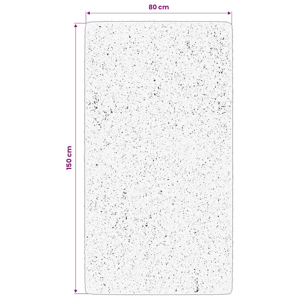 Rug ISTAN High Pile Shiny Look Grey 80x150 cm