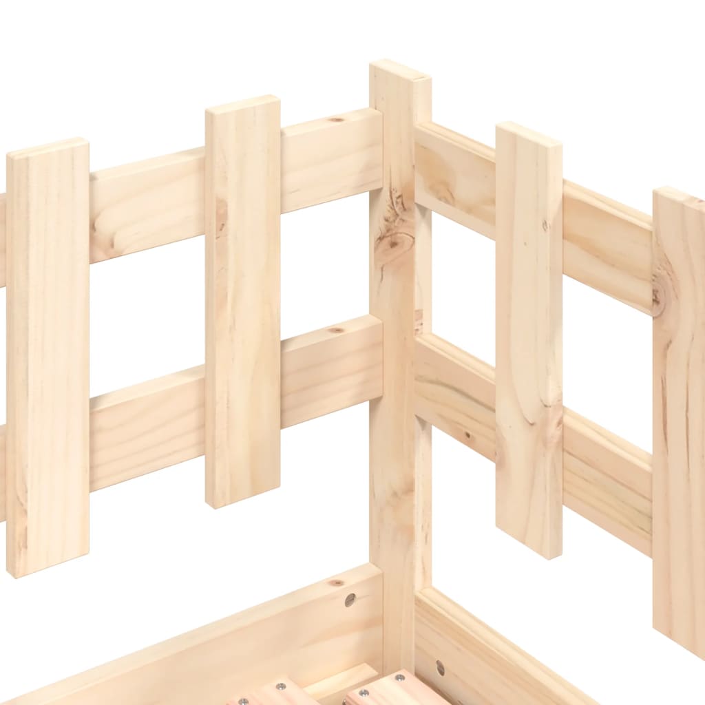 Pull-out Day Bed without Mattress 2x(80x200) cm Solid Wood