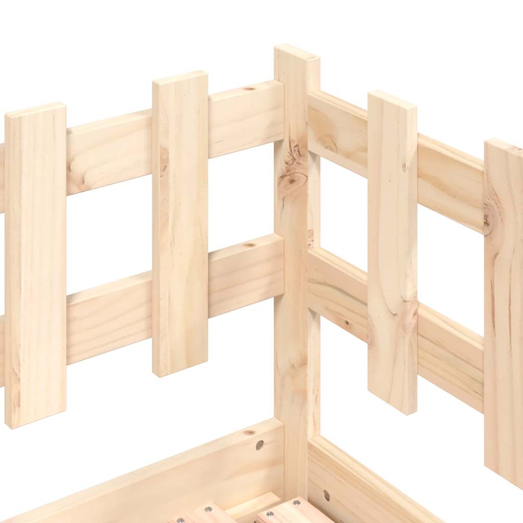 Pull-out Day Bed without Mattress 2x(90x200) cm Solid Wood