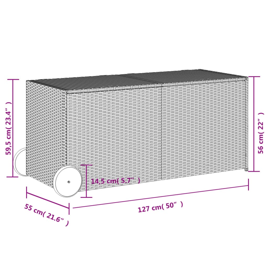 Garden Storage Box Black