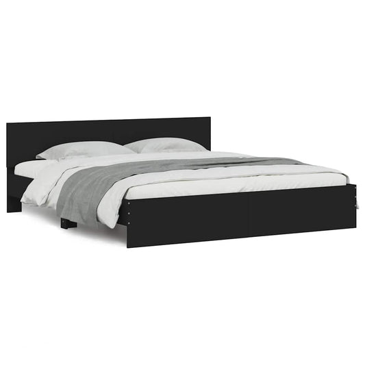 Bed Frame without Mattress Black 160x200 cm