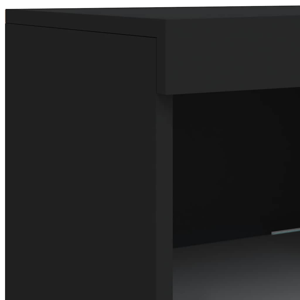 Sideboard with LED Lights Black 41x37x100 cm