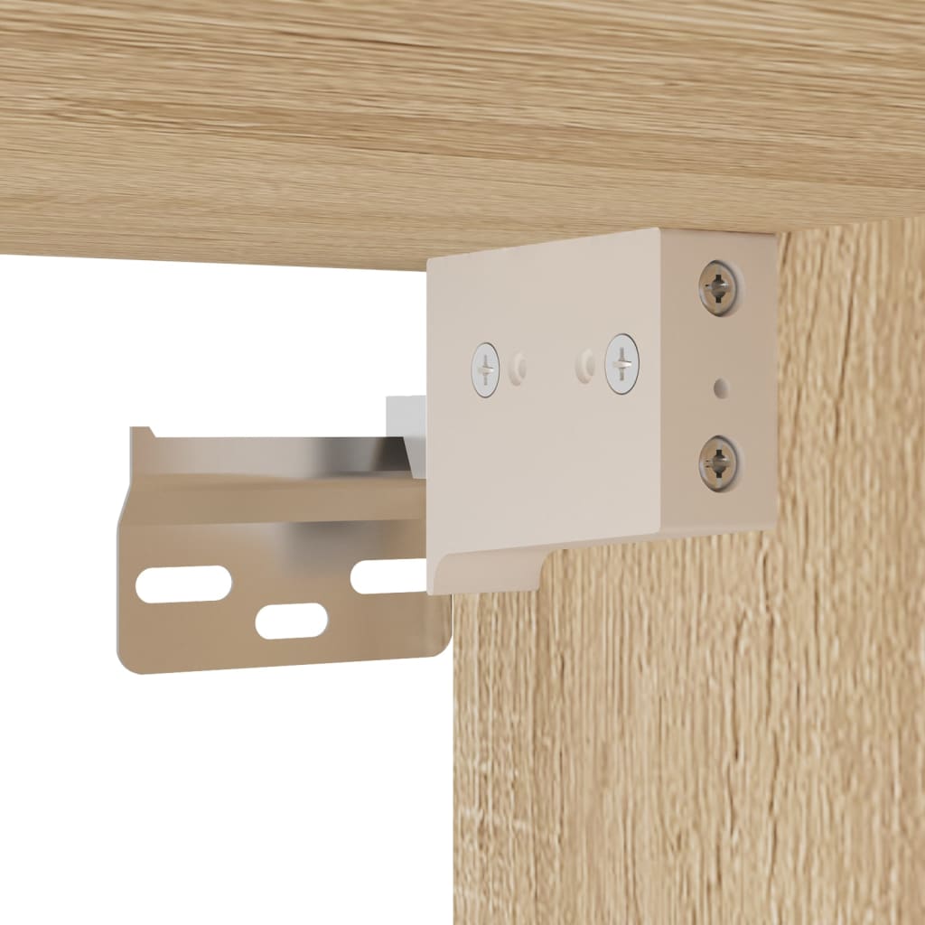 TV Wall Cabinet with LED Lights Sonoma Oak 30x28,5x30 cm