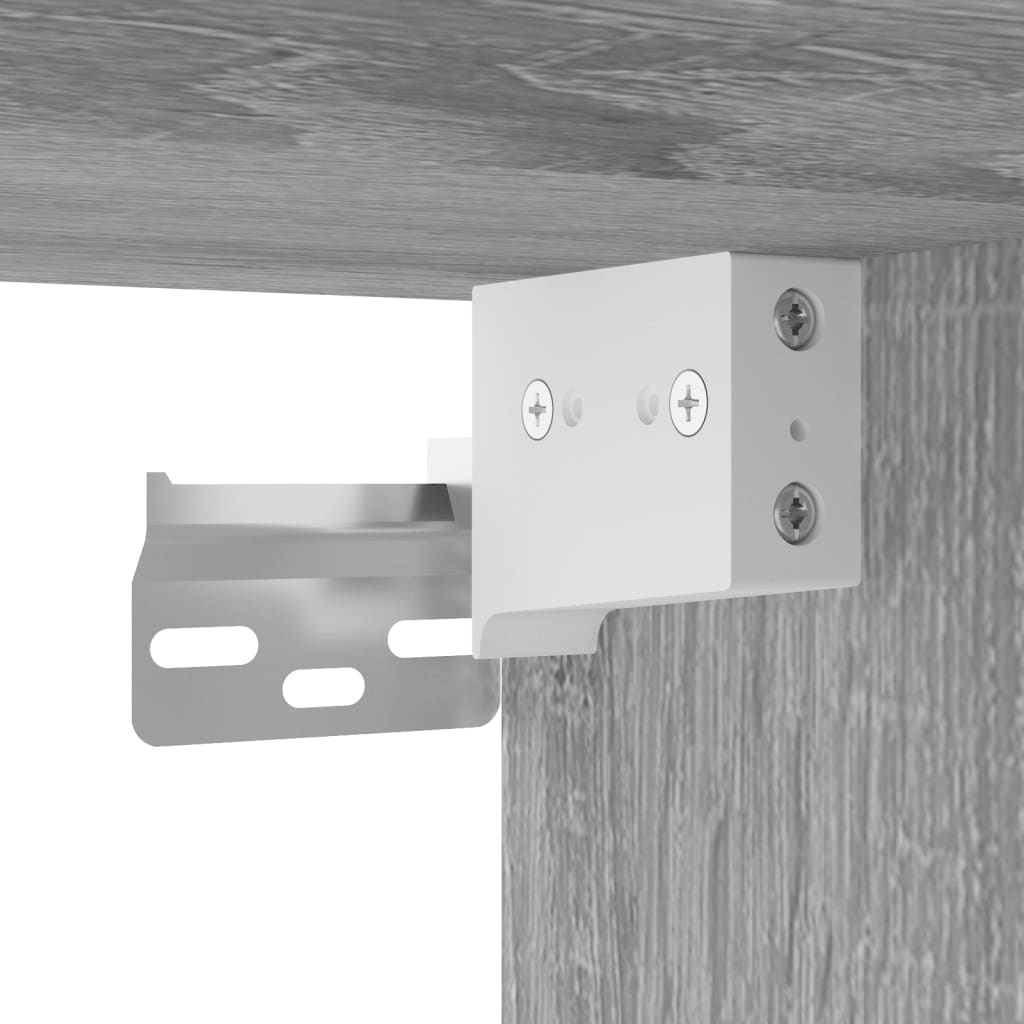 TV Wall Cabinet with LED Lights Grey Sonoma 30x28,5x30 cm