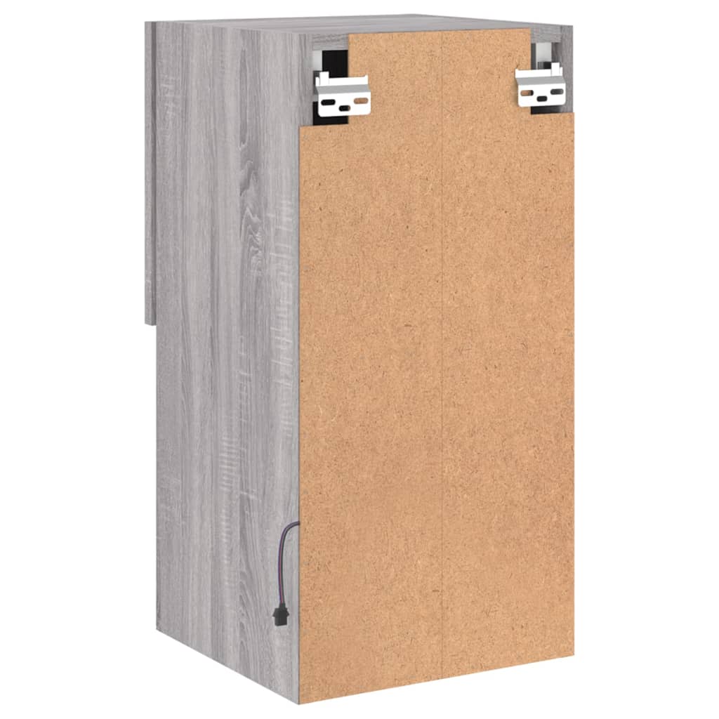 TV Cabinets with LED Lights 2 pcs Grey Sonoma 30.5x30x60 cm