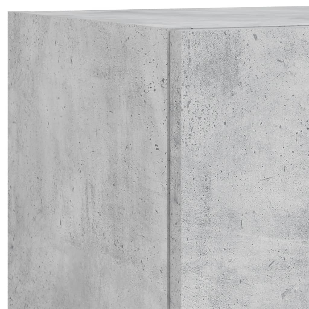 2 Piece TV Cabinet Set with LED Lights Concrete Grey 30,5x30x90 cm