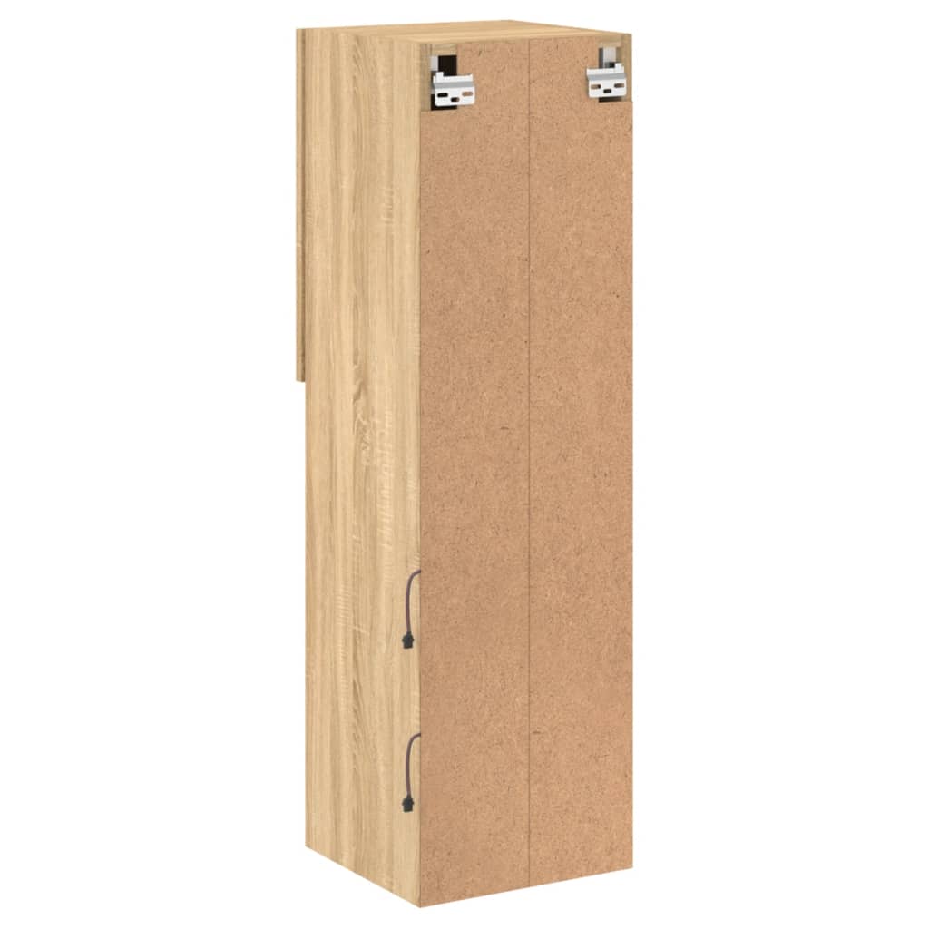 TV Cabinets with LED Lights 2 pcs Sonoma Oak 30.5x30x102 cm