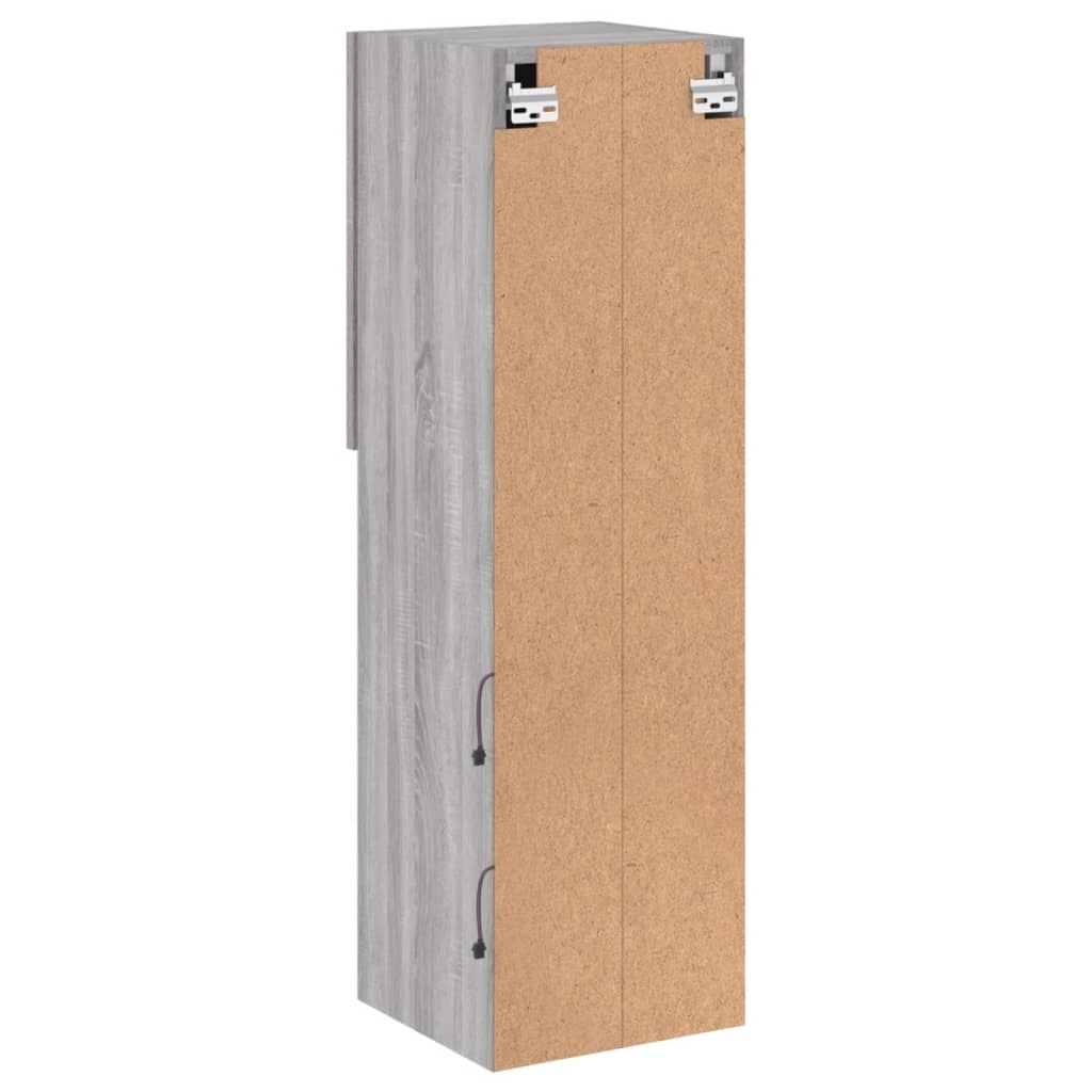 TV Cabinets with LED Lights 2 pcs Grey Sonoma 30.5x30x102 cm