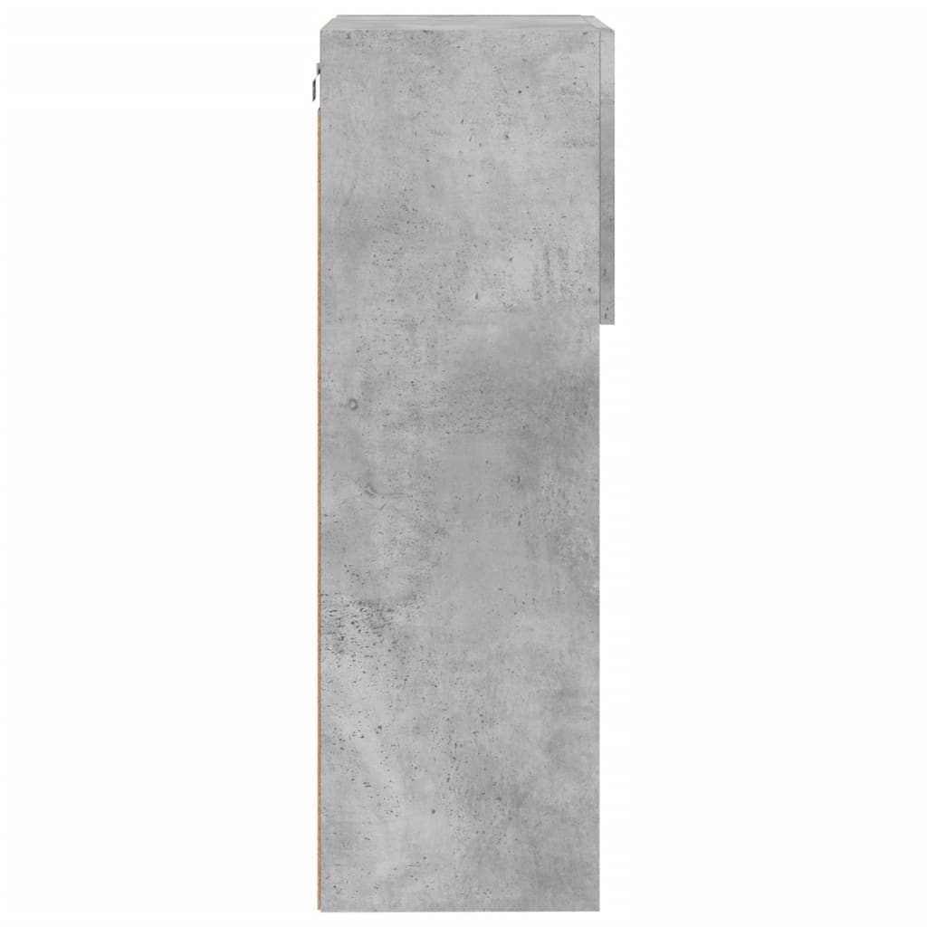 TV Cabinets with LED Lights 2 pcs Concrete Grey 40.5x30x90 cm
