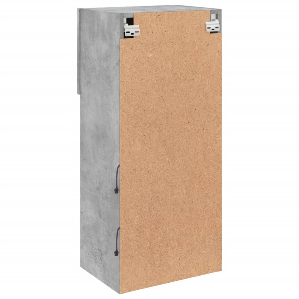 TV Cabinets with LED Lights 2 pcs Concrete Grey 40.5x30x90 cm