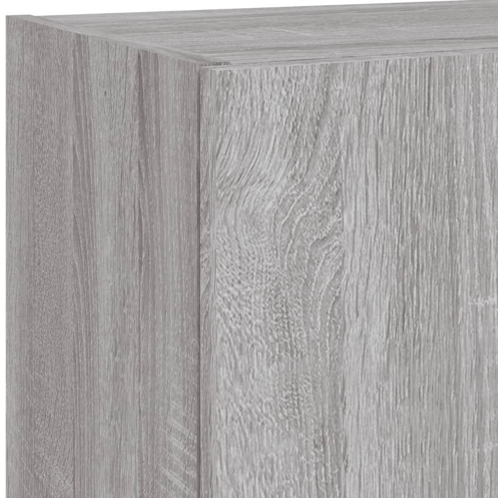 TV Cabinets with LED Lights 2 pcs Grey Sonoma 40.5x30x90 cm