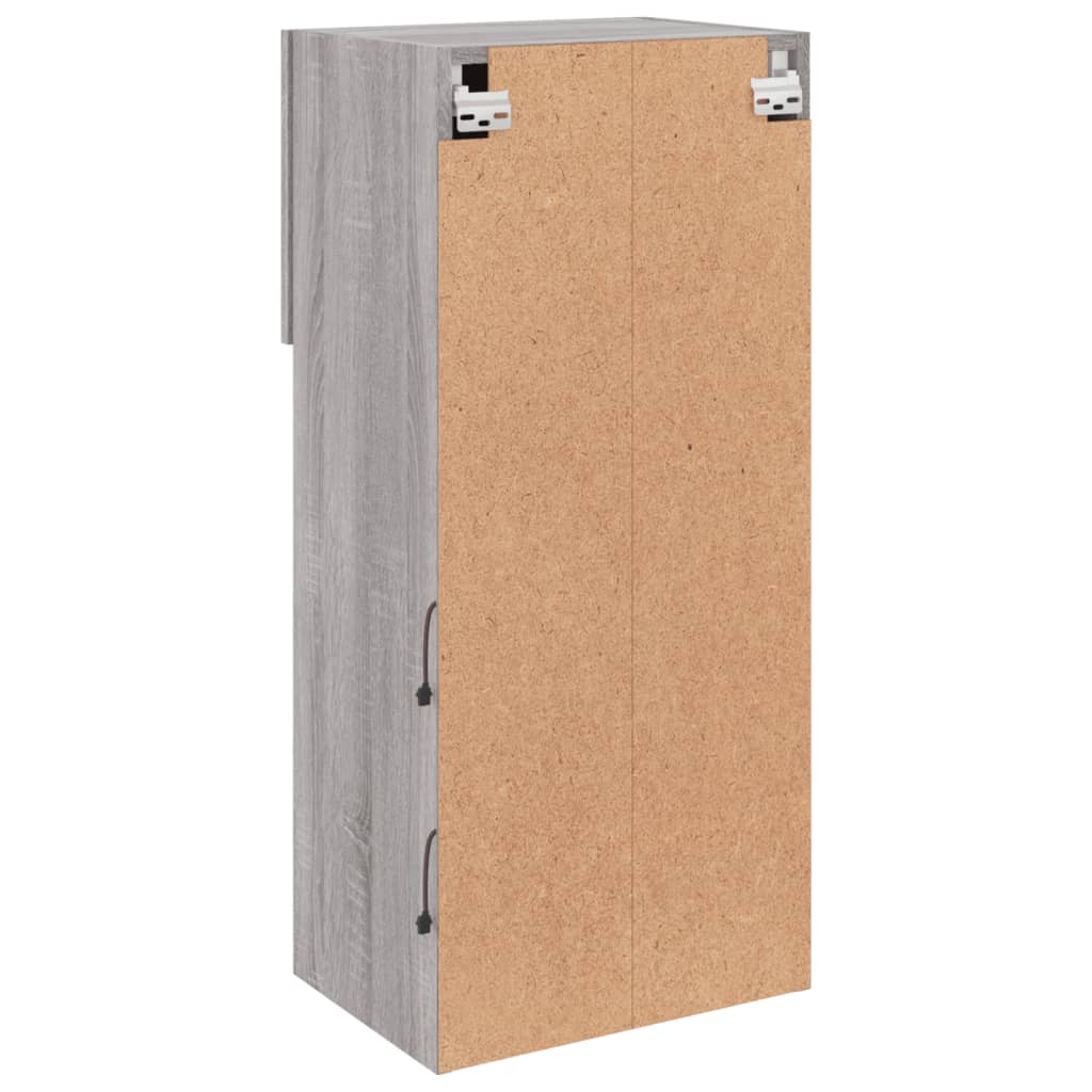 TV Cabinets with LED Lights 2 pcs Grey Sonoma 40.5x30x90 cm