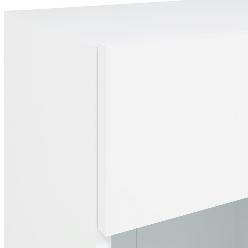 TV Wall Cabinet with LED Lights White 40x30x60,5 cm