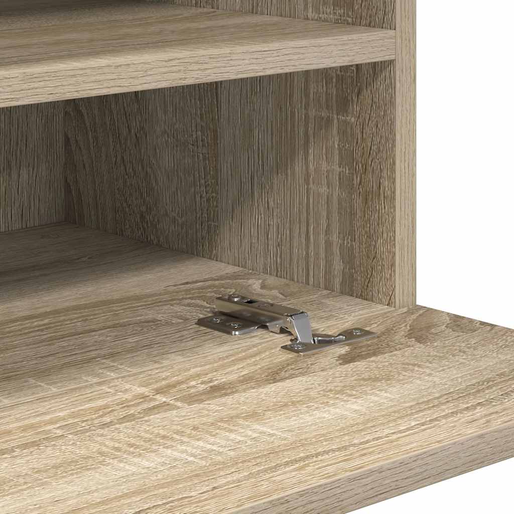 Wall Cabinets with LED Lights for TV 2 pcs Sonoma Oak 40x30x60,5 cm