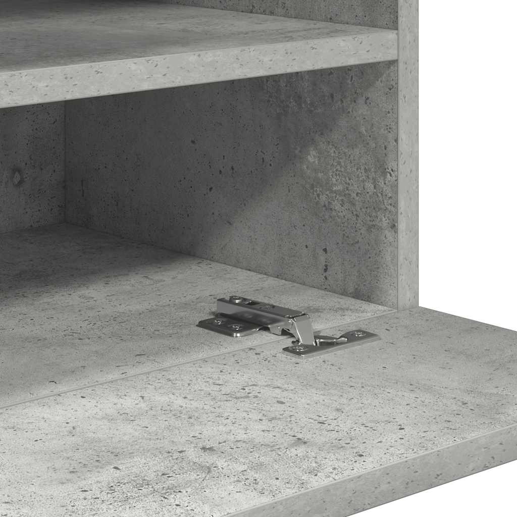 Wall Cabinets with LED Lights for TV 2 pcs Concrete Grey 40x30x60,5 cm