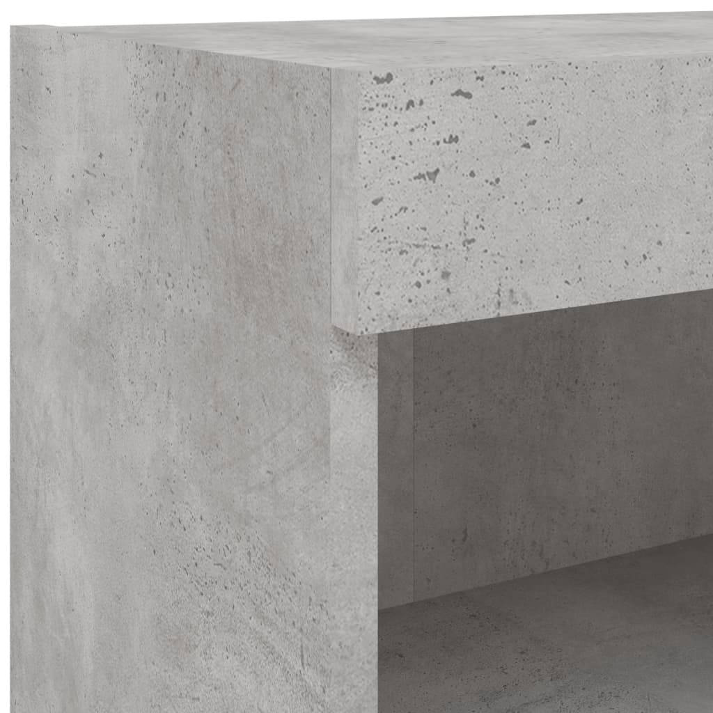 TV Cabinets with LED Lights 2 pcs Concrete Grey 60x30x30 cm