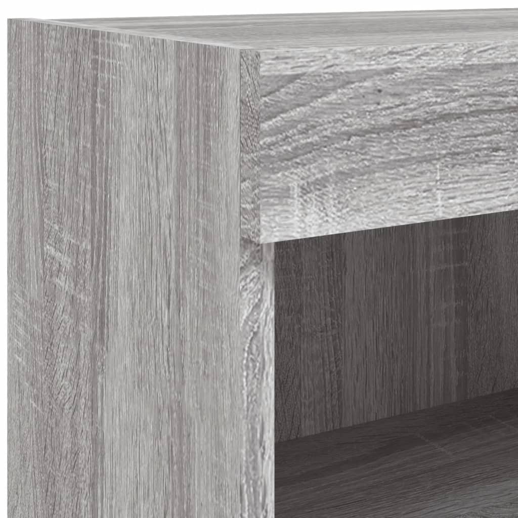 TV Cabinets with LED Lights 2 pcs Grey Sonoma 60x30x30 cm