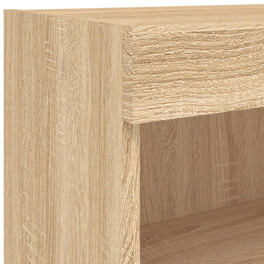 TV Cabinets with LED Lights 2 pcs Sonoma Oak 80x30x30 cm