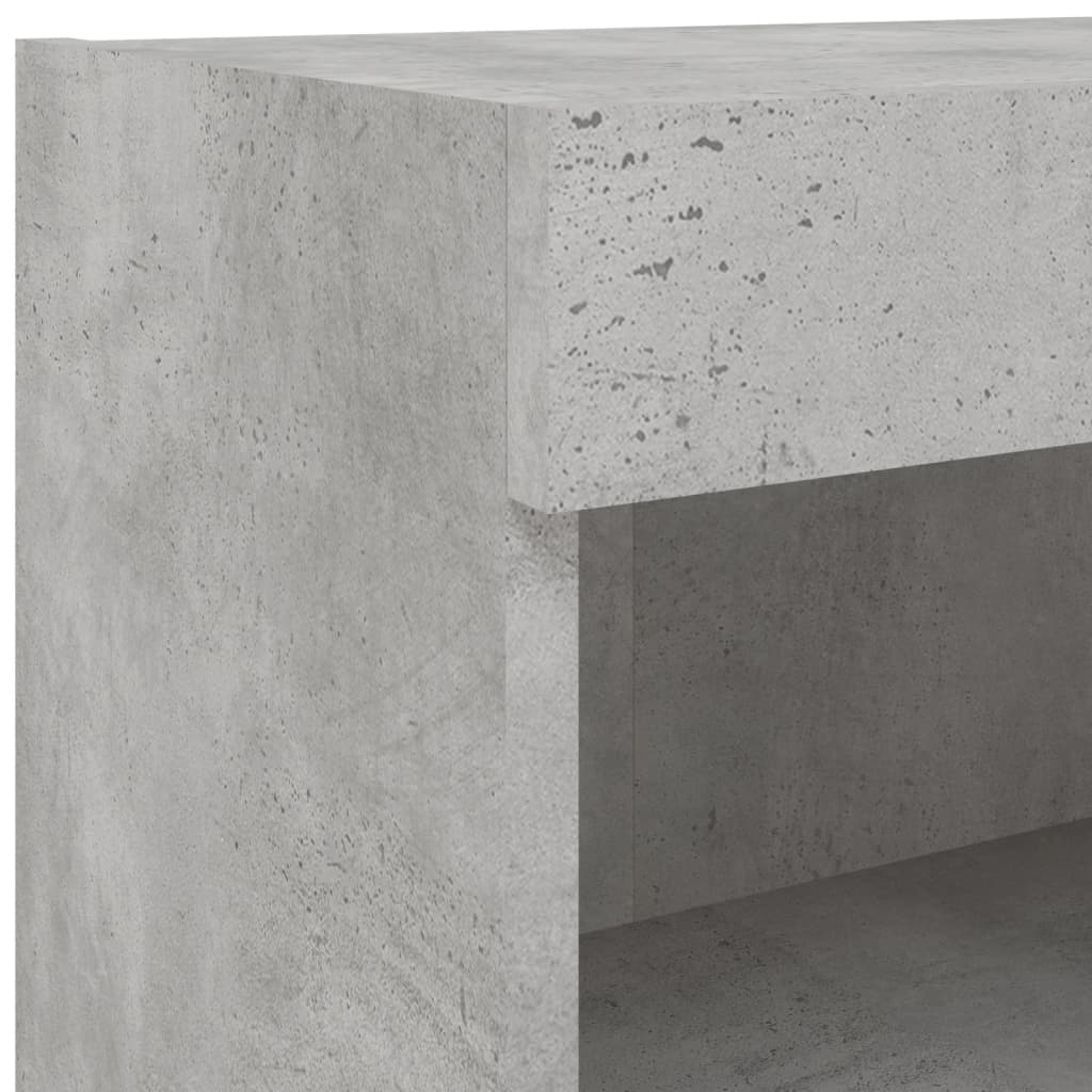 TV Cabinets with LED Lights 2 pcs Concrete Grey 80x30x30 cm