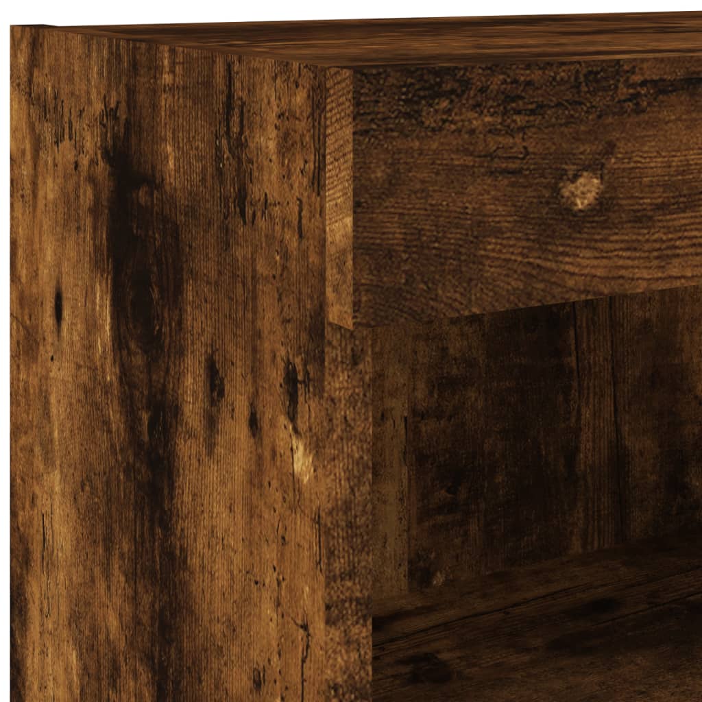 TV Cabinets with LED Lights 2 pcs Smoked Oak 80x30x30 cm