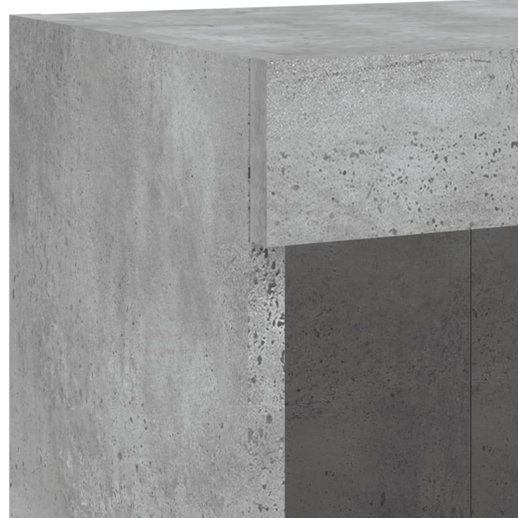TV Cabinets with LED Lights 2 pcs Concrete Grey 100x30x30 cm