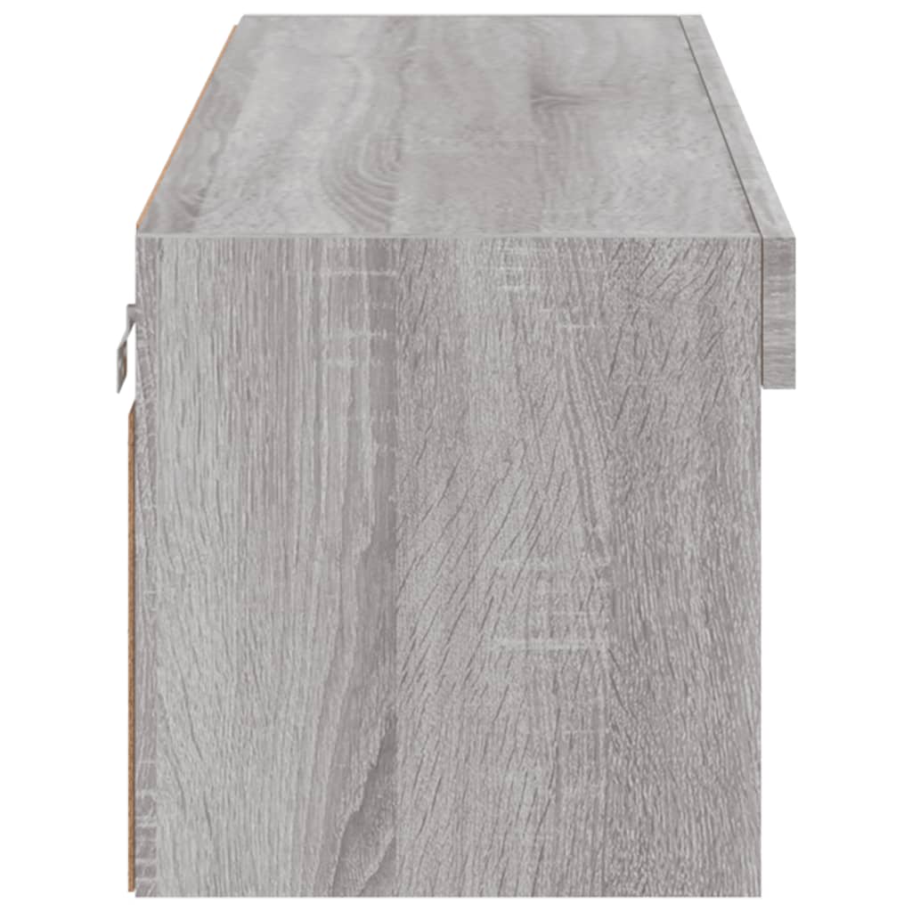TV Cabinet with LED Lights Grey Sonoma 100x30x30 cm