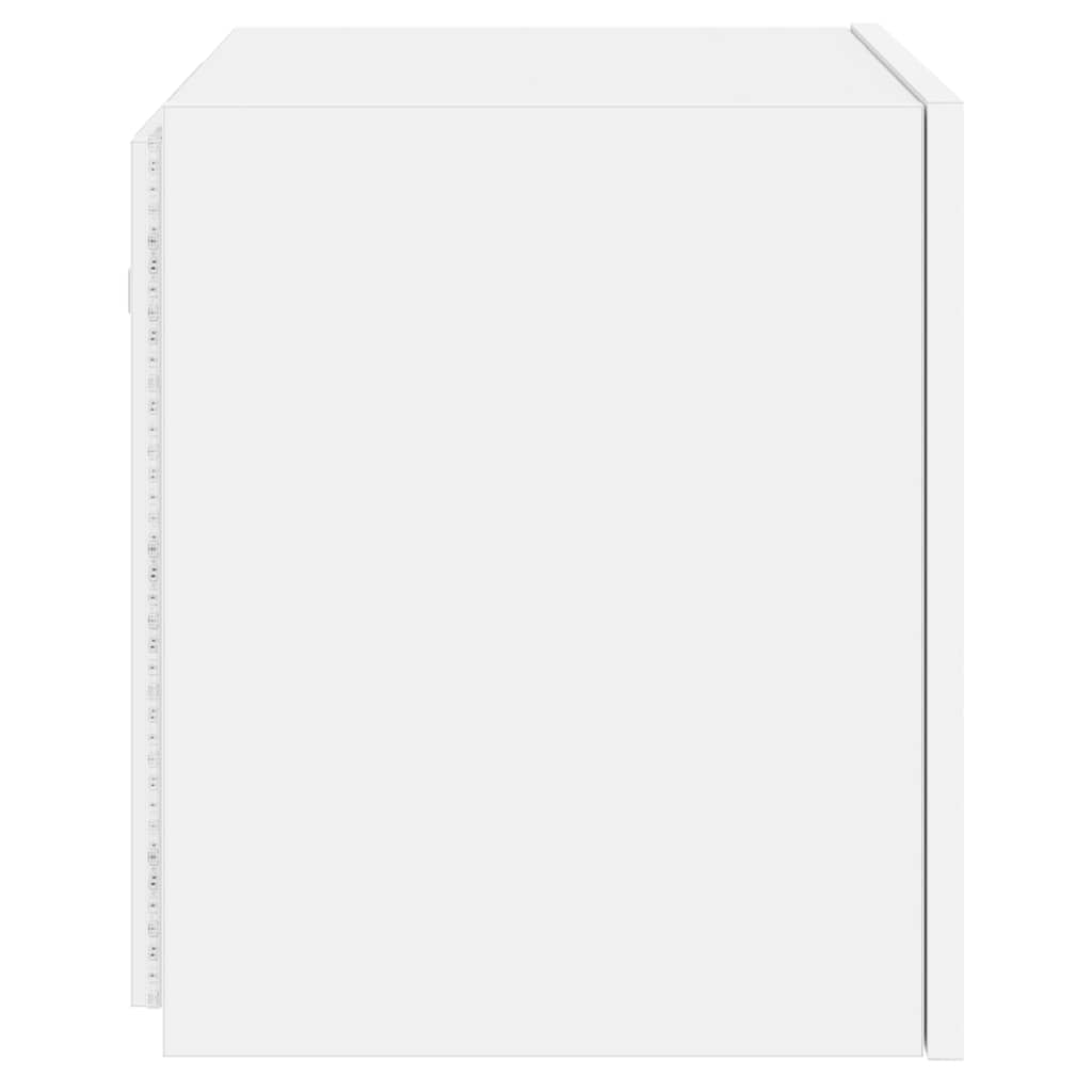 TV Wall Cabinets with LED Lights 2 pcs White 40.5x35x40 cm